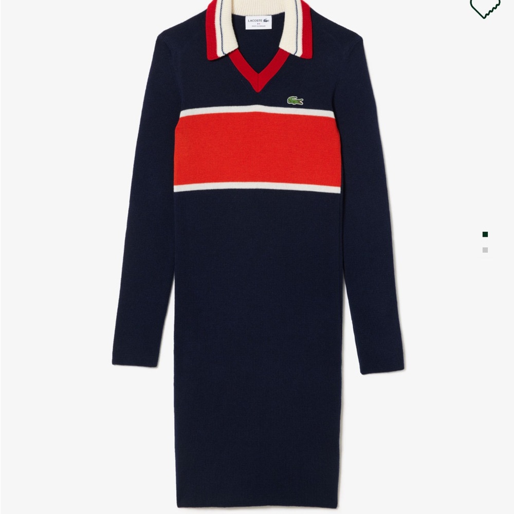 Lacoste Blue and Red Polo Dress